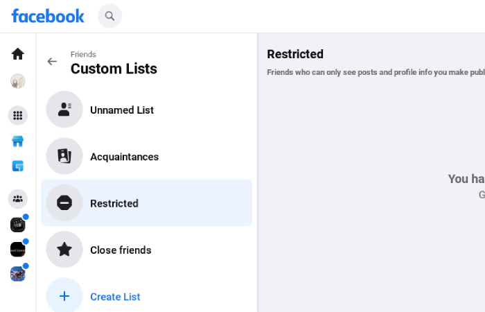 Add or Remove Someone From Your Restricted List on Facebook