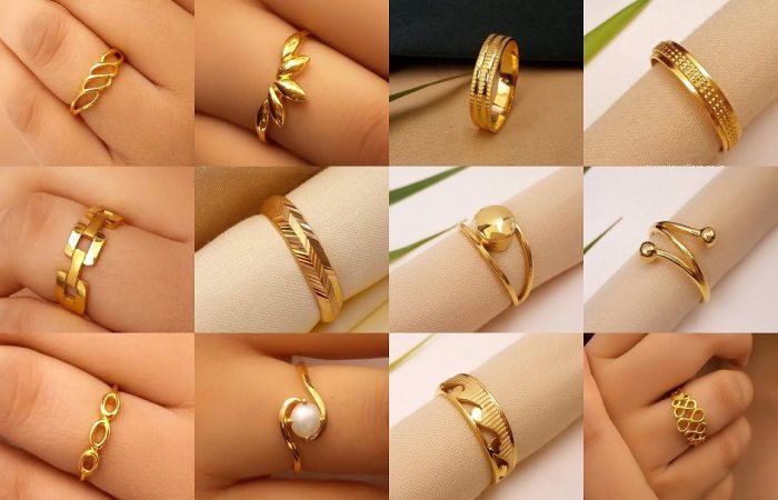 Different Types of Plain Gold Ring Designs for Females